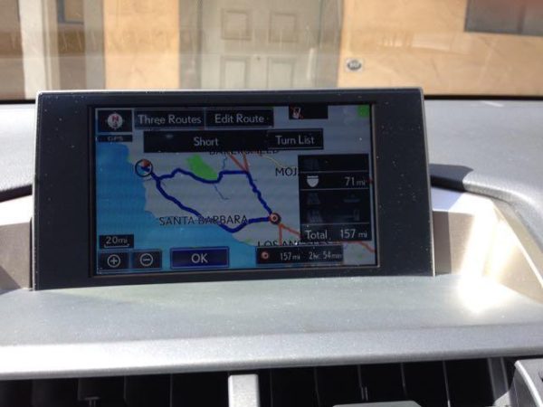 The navigation system in the 2015 Lexus NX 200t Sport.