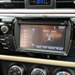 The sharp-angled 2014 Toyota Corolla navigation system.