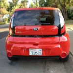 The rear view of the 2014 Kia Soul.