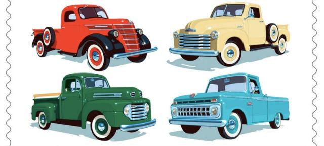 The legacy of pick-up trucks are being honored in a series of postage stamps.