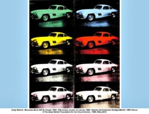 One of the silkscreen series of cars created by Andy Warhol.